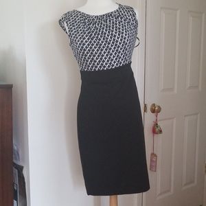 Merona black, gray, and white dress
